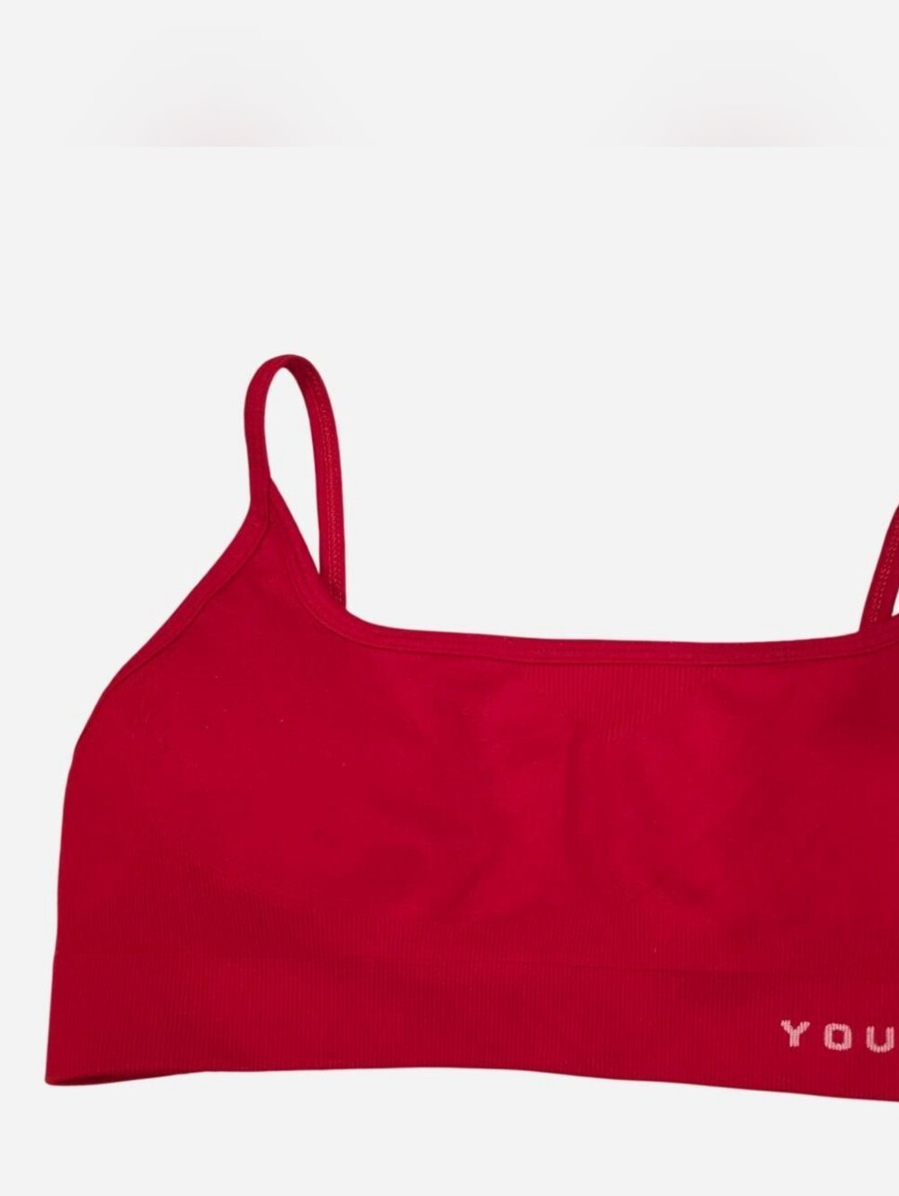 YoungLA Red Cropped Sports Bralette